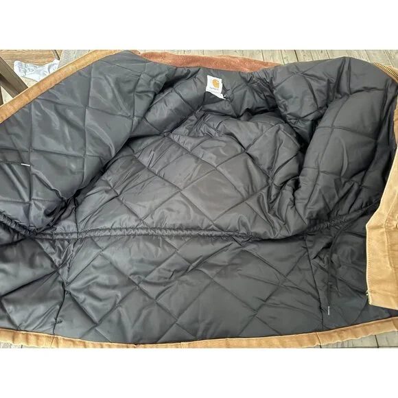 Vintage Carhartt CQ186 Brown Mens 44 R Arctic Quilt Lined Jacket - Picture 4 of 5